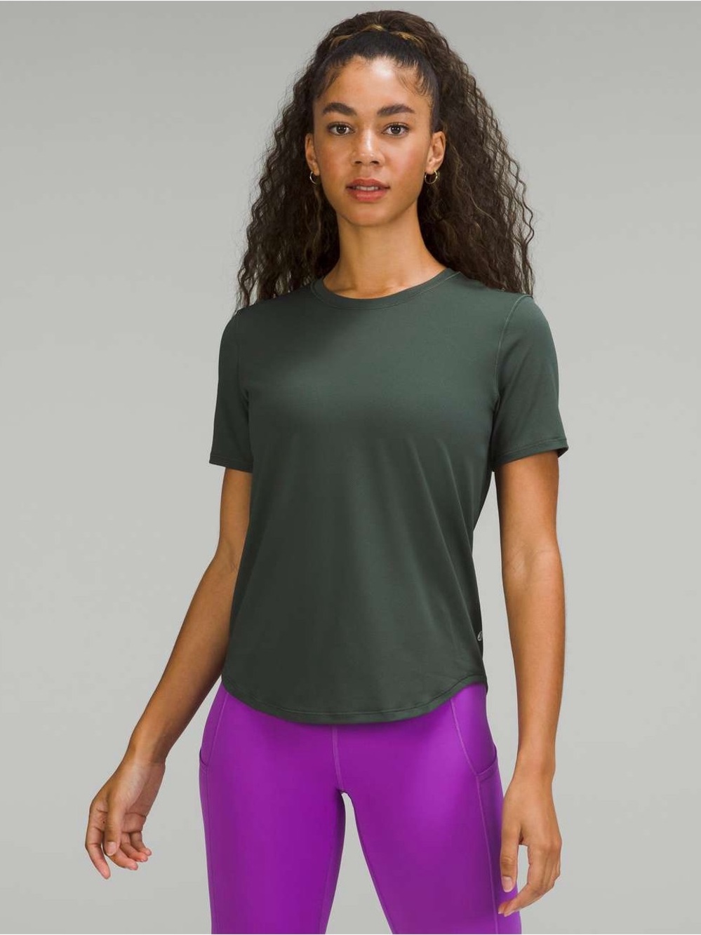 Brand new Lululemon High-Neck Running and Training T-Shirt
Smoked Spruce